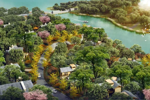 小鎮自然生態景觀設計效果圖