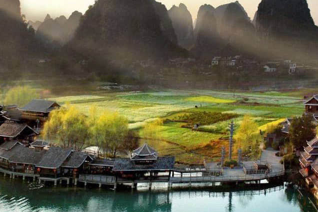 小鎮田園景觀設計效果圖