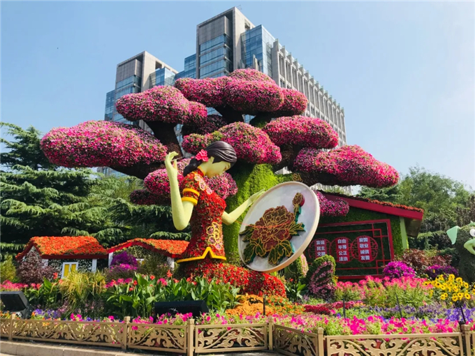 國慶立體花壇北京東單路口東北角“中華美德”-公眾號(hào)子英畫畫01.jpg