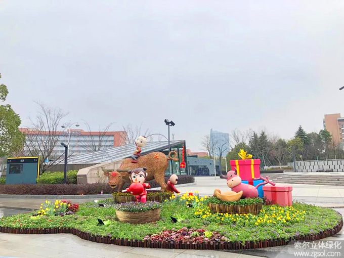 06 2021年1月杭州市錢江新區文澤路地鐵站春節主題環境小品《牧童野趣》 (2).jpg
